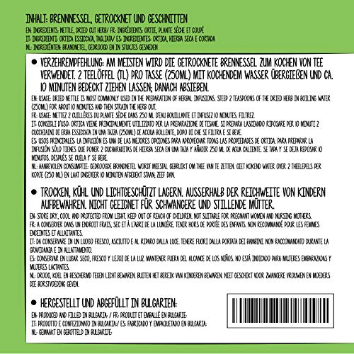 Brennesseltee (250g), Brennnesselblätter, 100% natürlicher Brennnessel Tee, Kräutertee lose, geschnitten, natürliche… – Bild 4