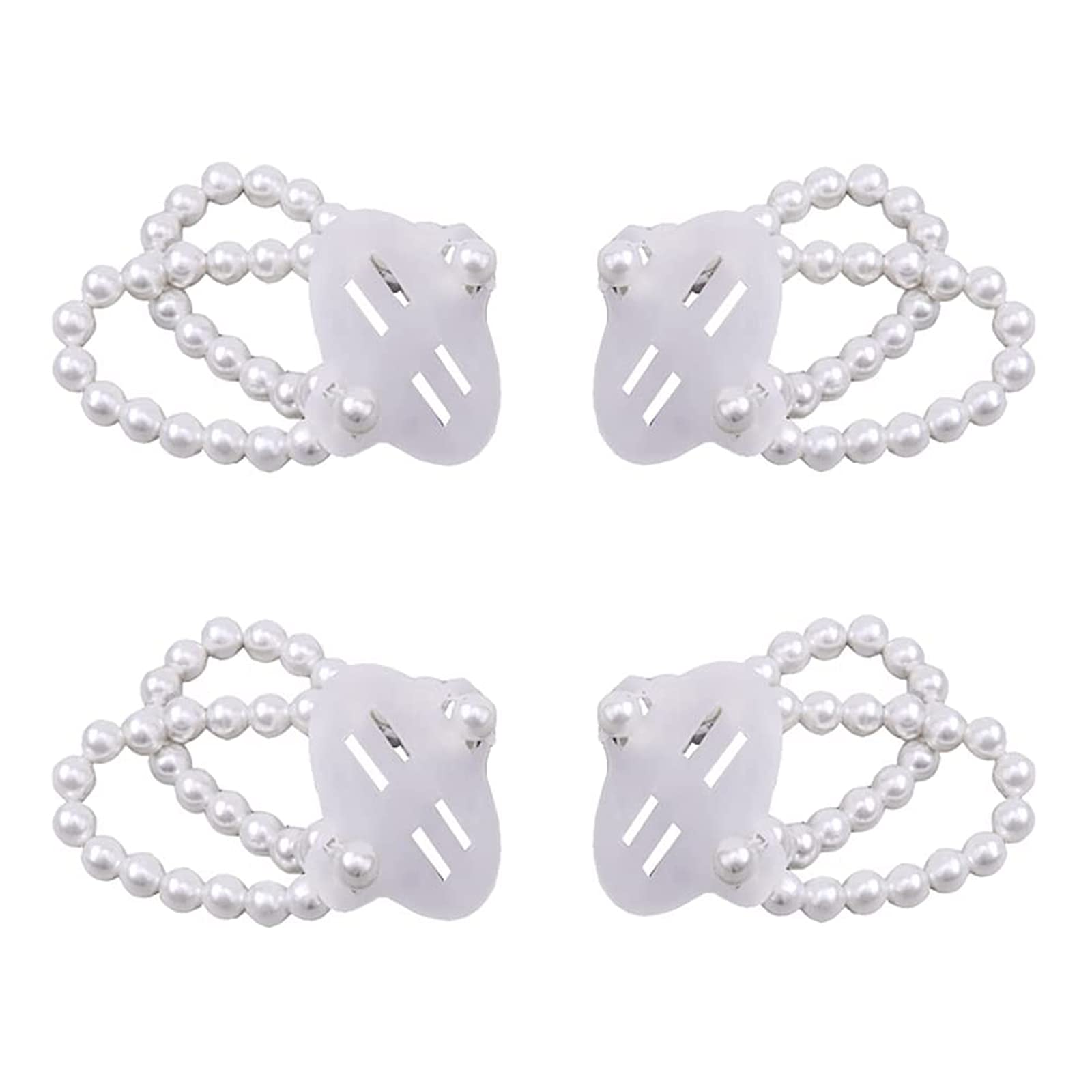4 Pieces Elastic Pearl Wrist Bands Wristlets Corsage Accessories Stretch Pearl Wedding Wrist Corsages DIY Decor Accessories for Wedding Festival Beach Party Prom Bride Handmade Corsage