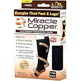 MIRACLE COPPER INFUSED COMPRESSION SOCKS 3-PACK (S/M)