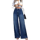 BubFee Women's Wide Leg Jeans High Waist Baggy Denim Pants