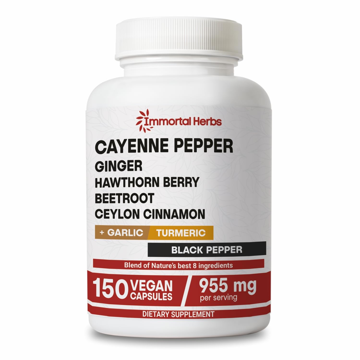 Cayenne Pepper with Ginger Hawthorn Berry Beetroot Ceylon Cinnamon