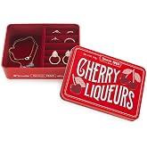 Balvi Cherry Red Color Jewelry Box Simulates a Metal Liquor Chocolate Box