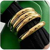 Rrdaily Metal Multilayer Chunky Bracelet Set for Women Retro Layered Wide Gold Bangle Trendy Wrist Cuff Bracelets Stack Statement Fashion Jewelry Gift