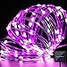 Solar String Lights,Kyson 32.8ft Solar Cooper 100 Led Fairy String LightLamp for Garden Tree Christmas Wedding Party Decoration Lighting (Purple)