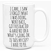 I Came I Saw I Forgot What I Was Doing Funny Coffee Mug 15oz - Birthday Gifts For Old People Senior Citizens Elderly Grandma Grandpa Mom Dad – Sarcastic Funny Gifts Mothers Day Fathers Day Christmas