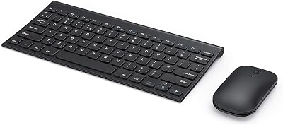 Seenda WGJP-031 Small Wireless Keyboard and Mouse, Ultra Compact USB Combo Black