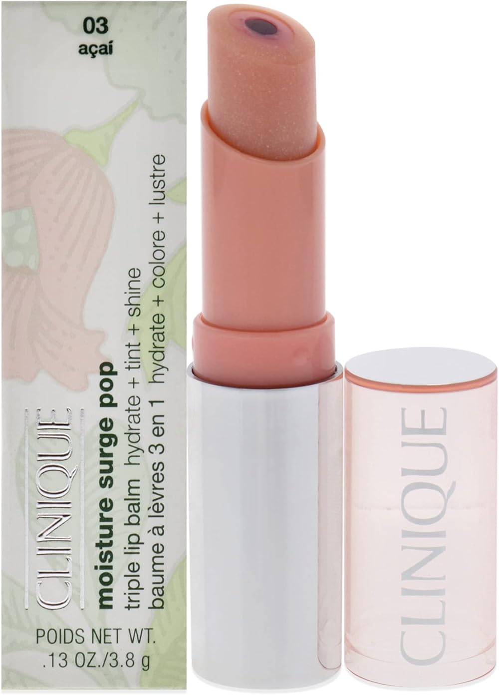 Clinique Moisture Surge Pop Triple Lip Balm Acai 3.8g New