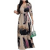 Maxi Dresses for Women Long Dress Casual V-Neck Loose Prom Dresses All Seasons