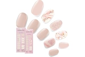Dashing Diva Gloss Nail Strips Bundle - The Classic Marbles Collection - Crystal Clear & Maybe Marble - UV Free, Chip Resistant, Long Lasting Gel Stickers - Contains 2 Sets