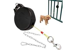 Hamosky Retractable Strap for Dog, Retractable Dog Leash Wall Mount with 9 Meter Wire Rope, Heavy Duty Pet Tether with Metal 