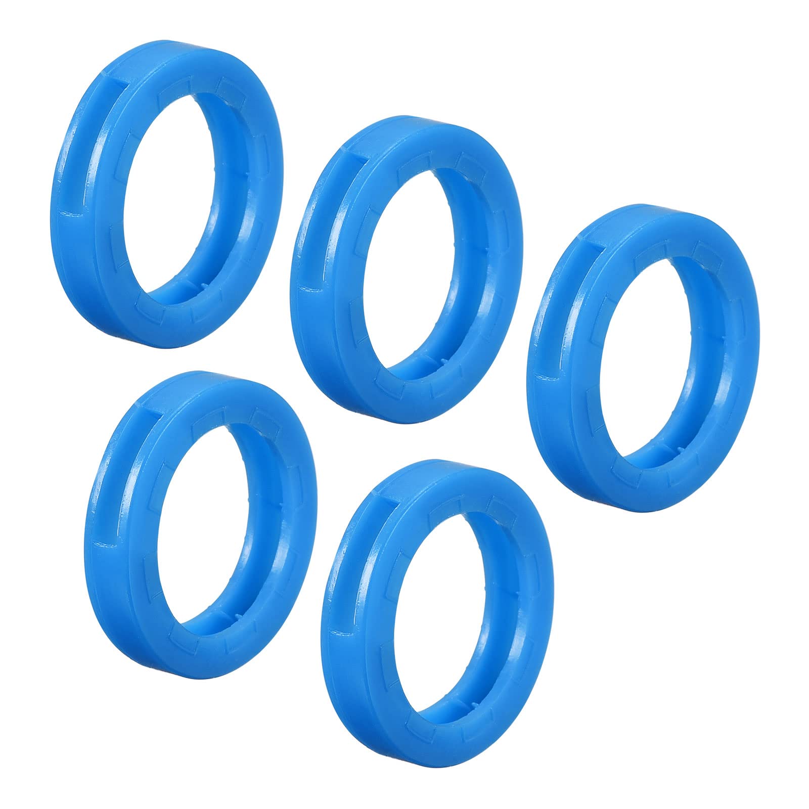 PATIKIL Key Cap Cover Rings, 20Pcs 24mm Keys Identifier Coding Tags Silicone Sleeve for Office House Apartment Blue