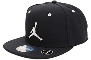 NIKE Jordan Boys' Jumpman Snapback Hat (Youth 8-20, Black/White)