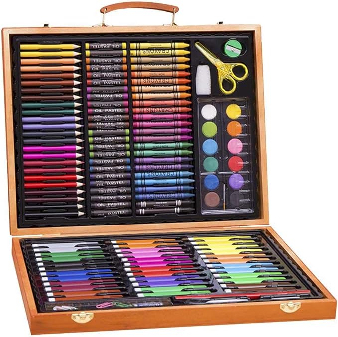 150PCS Crayon de Couleur Professionnel, Malette De Coloriage Enfants