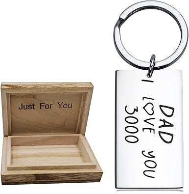 Amazon Com Dad Keychain Father S Day Keychains I Love You Three Thousand From Daughter Son Gifts For Daddy Birthday Gifts Clothing