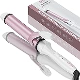DAN Curling Iron,Hair Curling Iron,Curling Iron 1 1/4 inch,Long Barrel CurlingIron,Travel Curling Irons,Dual Voltage curlingIron,White