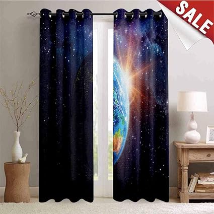 Amazon Com World Decorative Curtains For Living Room Face Of