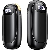 Hand Warmers Rechargeable, Electric Dual-Sided Heating with LED Display & Flashlight, Max 127℉, 13Hrs Long Lasting Pocket Heater for Raynauds, Golf, Hunting,Camping, Valentines Day Gift for Him