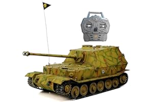 HOOBEN RTR RC Tanks German Full Set 1/16 Elefant Jagdpanzer Ferdinand Radio Control Full Function(Ready to Run, Assembled &Camouflag Painted) with Metal Gearbox,Sprocket,Idler,Metal Suspension D6614F