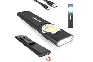 KLARUS E5 Pocket Flashlight, Rechargeable EDC Flashlight, Super Slim 4.2x1x0.3inch, 600 Lumens, USB-C Port, IPX4, Dual Light 