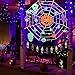 37PCs Halloween Decorations Indoor & Outdoor 9.8x9.8 Feet Spider Web with Glow in the Dark Party Supplies,Halloween Party Favors for Kids, Ceiling and Wall Decals