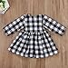 Little Kids Baby Girl Dress White and Black Plaid Tutu Skirt Party Princess Formal Outfit For Chirsmas (tag: 70/0-6 Months, White)