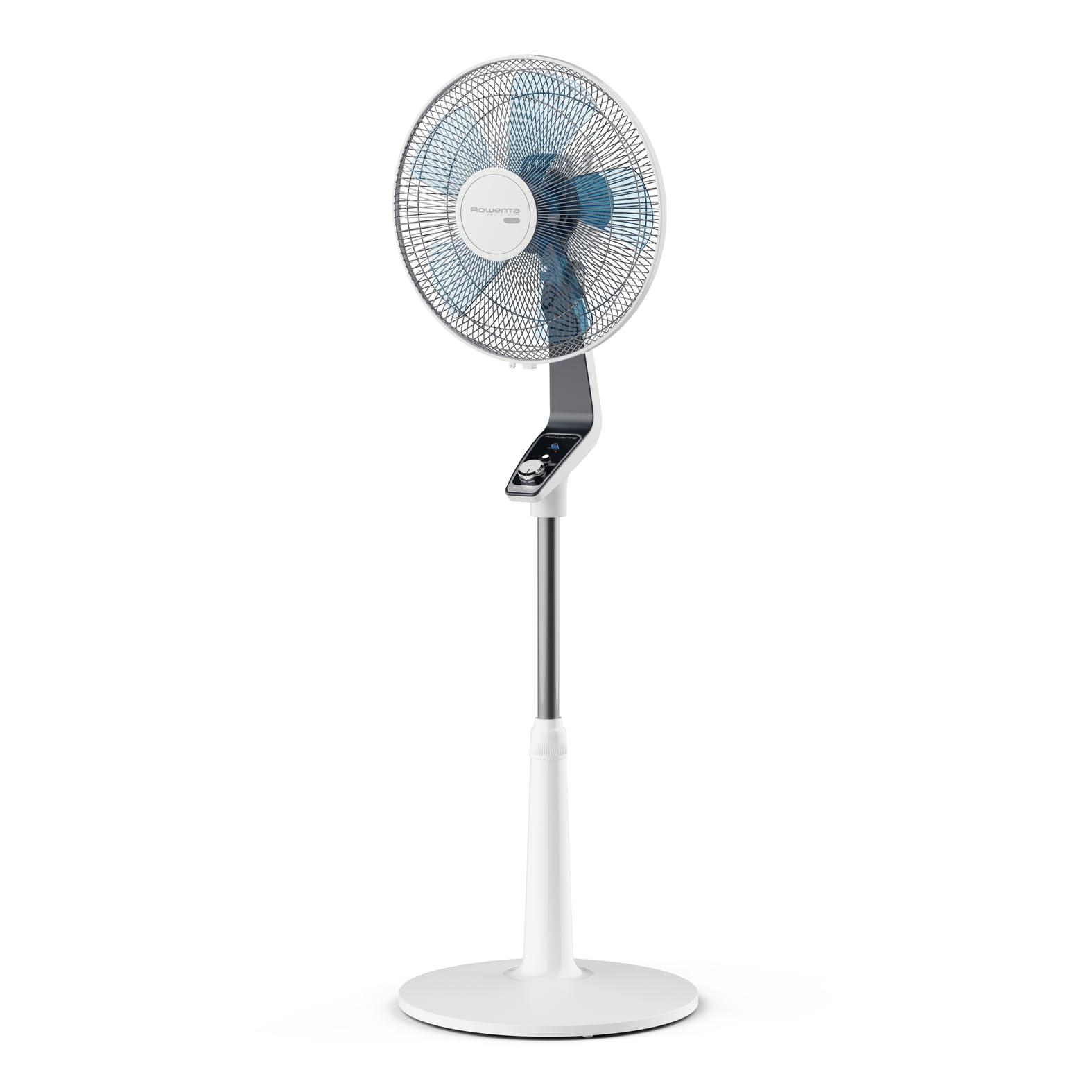 Rowenta Standventilator Turbo Silence Extreme, 4 Geschwindigkeitsstufen, Nachtmodus, Turbostufe, automatische Oszillation, bis zu 80 m³/Min. Luftzirkulation, Ventilator leise, weiß/schwarz, VU5640
