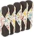 wegreeco Reusable Menstrual Pads - Reusable Sanitary Pads | Reusable Panty Liners | Soft Cloth Menstrual Pads - 6 Pack with 1 Cloth Wet Bag (Large, Camellia Beauty)