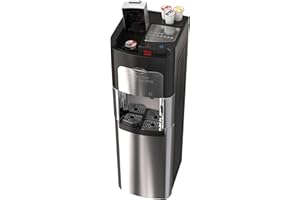 DRINKPOD Stainless Steel Bottleless Water Cooler with Coffee Maker Dispenser. Hot and Cold Water Cooler and Single Serve Coffee Brewer in One