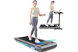 XVGVSV Walking Pad Treadmill, Under Desk Treadmill for Home and Office, Portable Treadmill with LED Display Remote Control, 2.5 HP Electric Treadmills 300 lbs Capacity