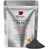 Kachita Spell Black Charcoal Grey PLEX Bleach Powder Hair Lightener, 1.1 lb | Dust-Free Professional Hair Bleach, Up to 9 Levels of Lift for Balayage, Highlights &amp; Foils, PLEX Hair Care