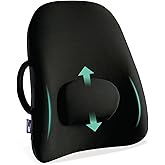 ObusForme Lowback Backrest Support - Lower Back Padded Seat Cushion and Lumbar Support Pillow, Portable Posture Support with 