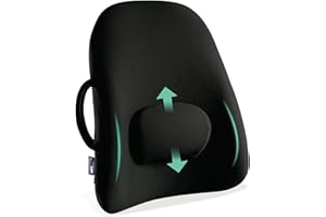 ObusForme Lowback Backrest Support - Lower Back Padded Seat Cushion and Lumbar Support Pillow, Portable Posture Support with 