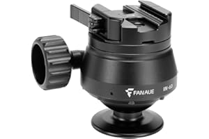 FANAUE 60mm Tripod Ball Head Compatible with Arca Quick Release Plate,Quick Locking, Professional Aluminum Ball Head - IN-60T