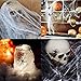 Halloween Spider Webs Stretchable (400 Square Feet) Extra Large | Indoor & Outdoor Spooky Cobwebs with 28 Fake Black Spiders Halloween Decorations