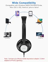 New Bee H362 USB Headset Microphone Type C 3.5mm for Call Center PC Conference view 6