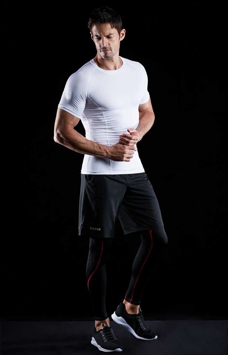 ATHLIO 1 or 3 Pack Men's Cool Dry Short Sleeve Compression Shirts, Sports Baselayer T-Shirts Tops, Athletic Workout Shirt: Clothing