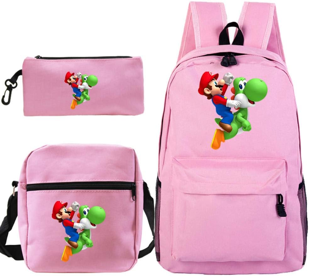 Super Mario Backpack Christmas Gift 3pcs/Set School Bags Girls Boys