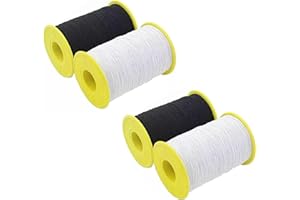 4 Pack Elastic Thread for Sewing Thickness Stretchy String Elastic Cord Sturdy Elastic Sewing Thread for Shirring, Smocking, 