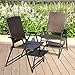 PHI VILLA 3 Piece Patio Rattan Bistro Sets, Weather Resistant Outdoor Furniture Set with Rust-Proof Steel Frames, Foldable Table and Chairs