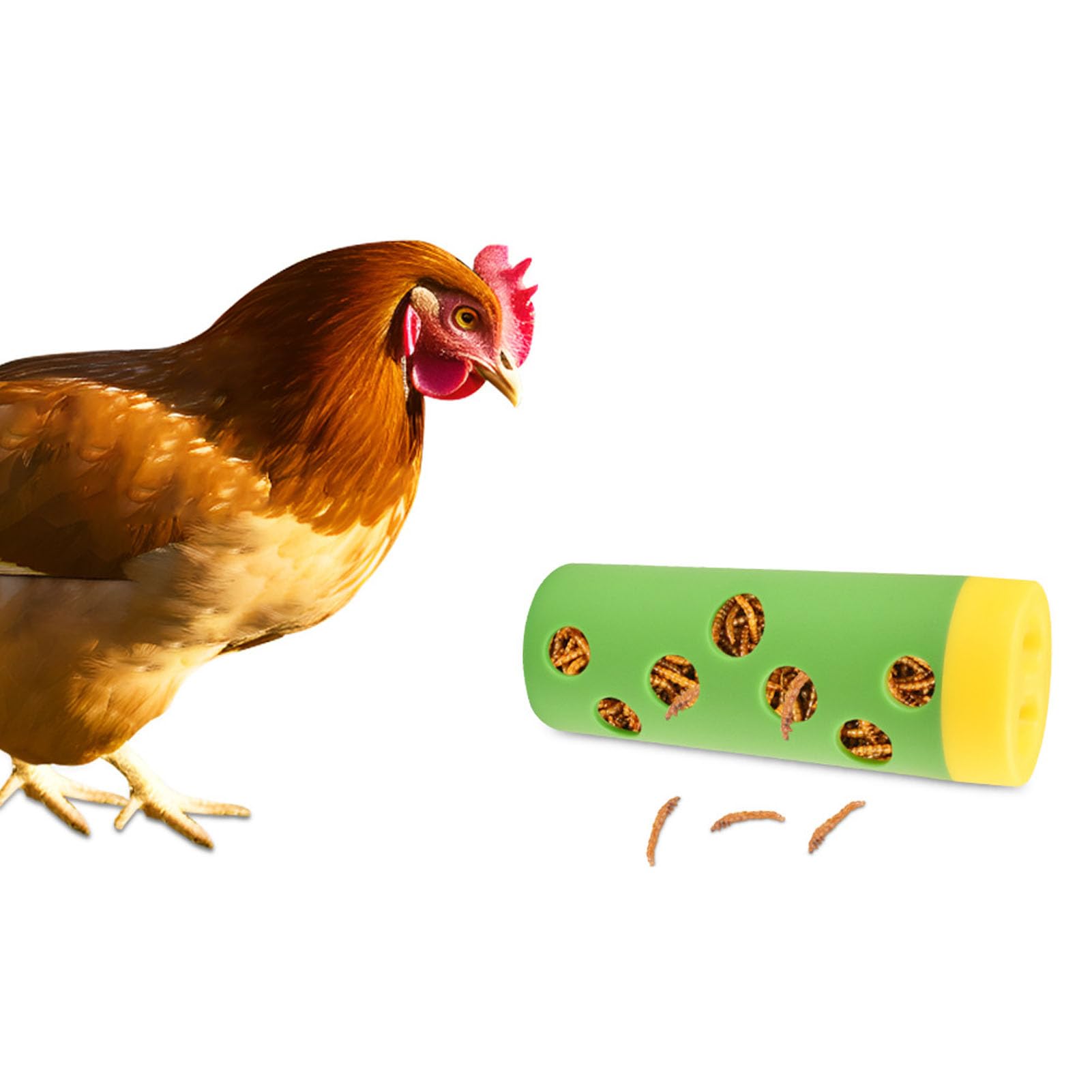 Qcwwy Chicken Treat Roller, Interesting Safe Chicken Feeder Toy for Poultry Chicken Treat Roller Toy Bite Resistant Slow Feeding Poultry Treat Roller