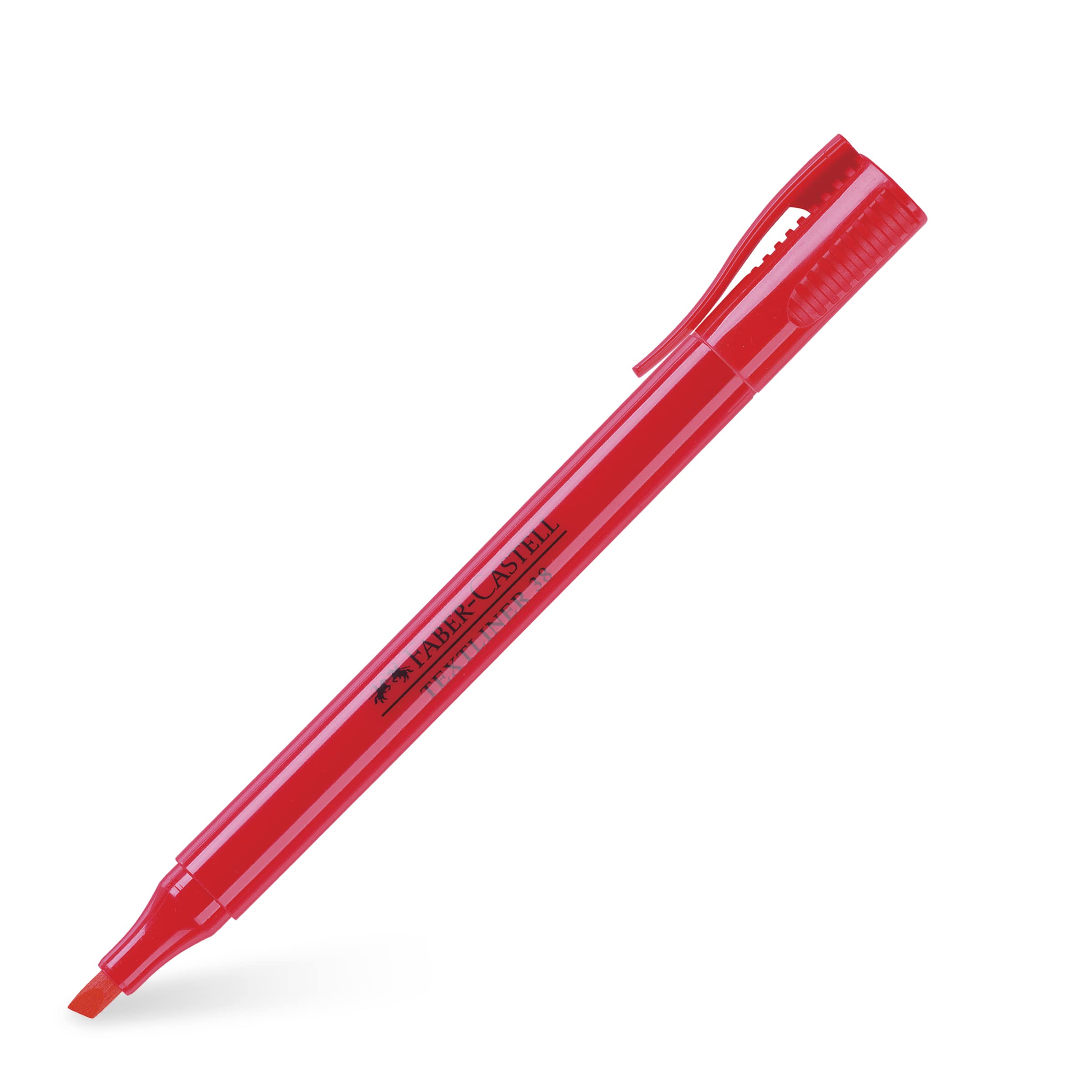 Faber-Castell 157721 - Box of 10 Textliner 38 Fluorescent Markers - Red