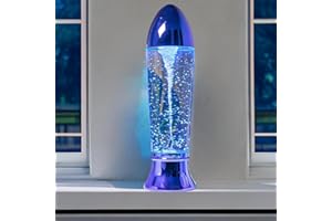 ZGDYUI 11” Tornado Lamp, Decoration Lamp, Automatic Color Changing lamp, Tornado Twister Hurricane Light with Automatic Color Changing USB Cable/Battery Powered Home Perfect Room Decor (Blue)
