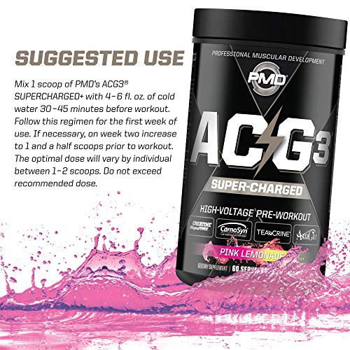 PMD Sports ACG3 Supercharged Pre Workout Powerful Strength, High