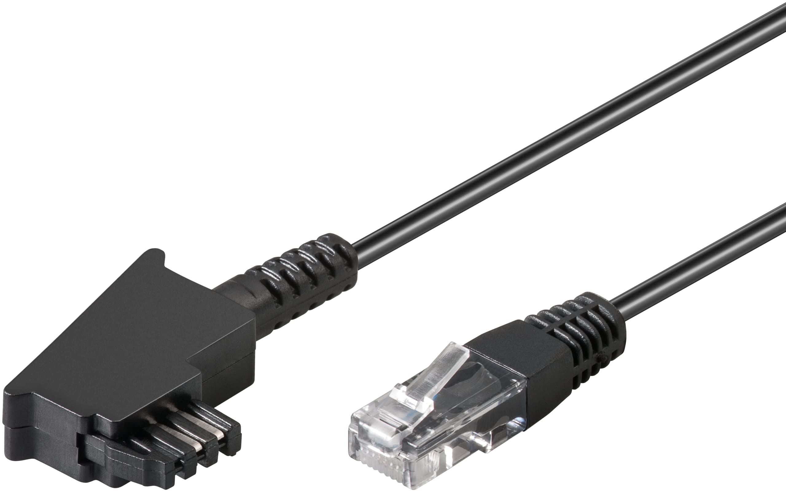 Goobay 51236 TAE-F Cable for DSL/VDSL, Black, 15m Length