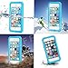 Waterproof iPhone 5/5S/SE Case, EFFUN IP68 Certified Waterproof Dustproof Snowproof Shockproof Case Cover Fully Sealed Underwater Cover with Built-in Screen Protector for iPhone 5/5S/SE Light Blue