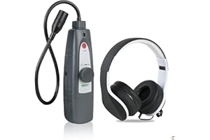 Ultrasonic Leak Detector with Headphones, 40KHz ±2KHz Air Leak Detector, Steam Pipe Leak Detector, Automotive Noise Finder, A