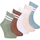 Petit Minou Noodle Kids Seamless-Toe Turkish Cotton Crew Socks (5-Pack)