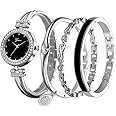 Weicam Women Stylish Four-Piece Bangle Analog Quartz Wrist Watch