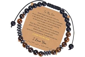 SUNNYOUTH To My Son Bracelet for Boyfriend, Husband, My Man, My Love, Dad, Son, Grandson, Brother - Anniversary Birthday Christmas Gift for Him