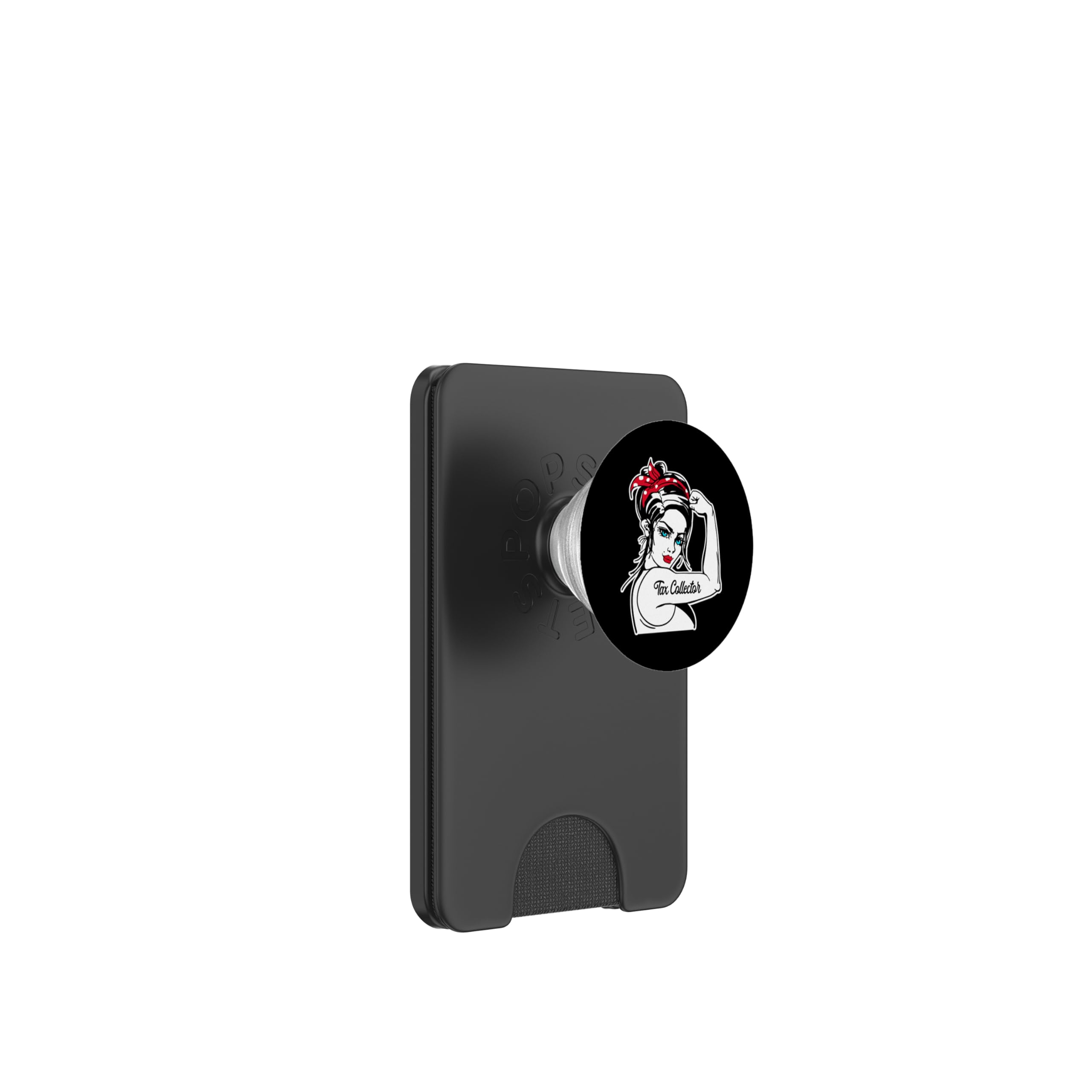 Female Tax Collector Rosie The Riveter Pin Up Girl Tax PopSockets PopWallet for MagSafe